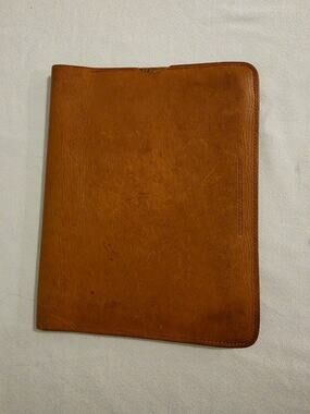 Nixon Edition Full Grain Leather iPad Case Sleeve Saddle Brown Vintage 2012